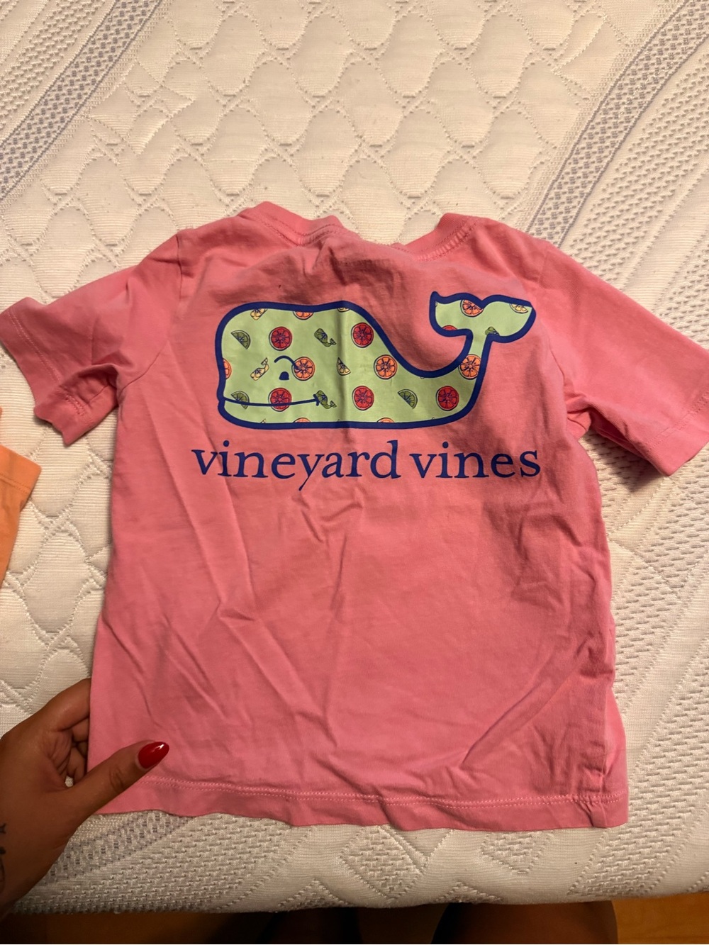 Vineyard Vines Pink Kids Short-Sleeve Whale Tee